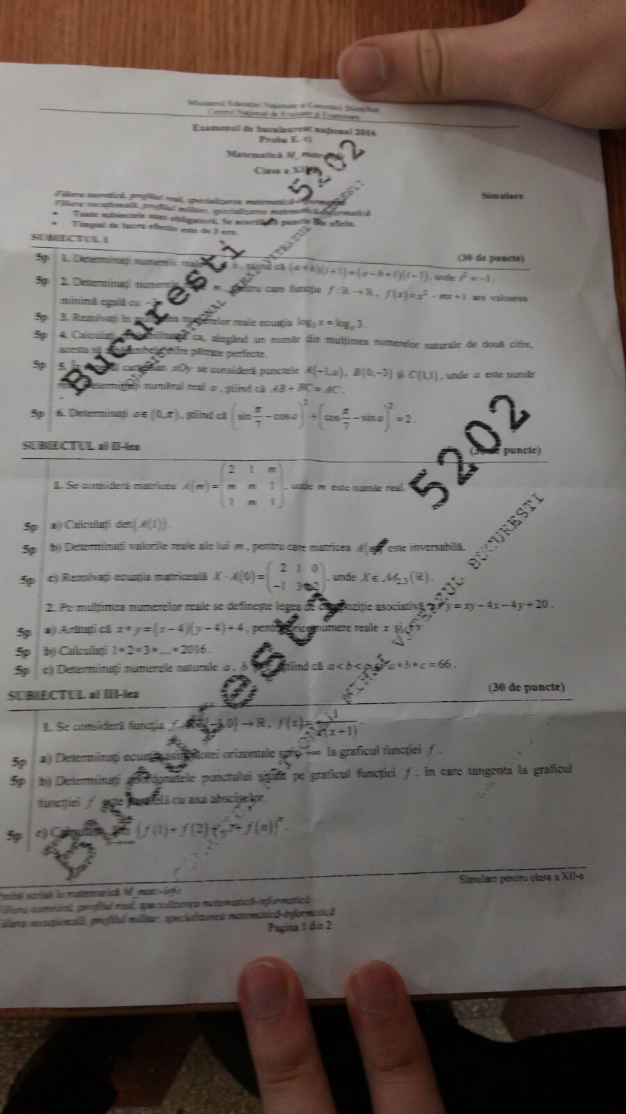 subiecte matematica XII-1