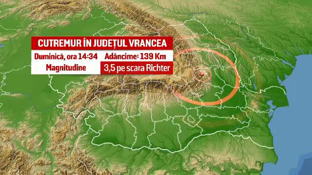 Cutremur cu magnitudinea de 3,5 in Vrancea. Al doilea seism din ultimele doua zile