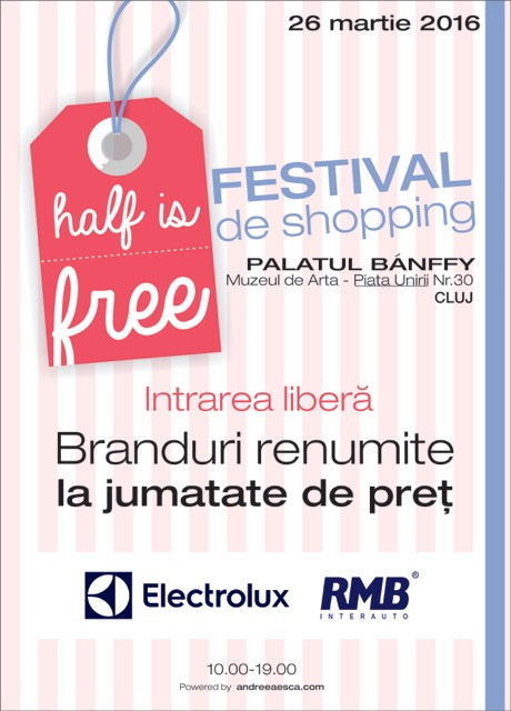 Iubitoarele de moda au motive de bucurie. La Cluj-Napoca va avea loc in weekend Festival de shopping „Half is Free”