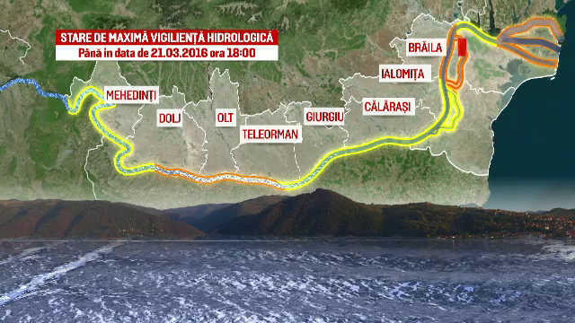 Codul portocaliu de inundatii pe Dunare, prelungit. Zeci de hectare de teren sub apa si afaceri compromise