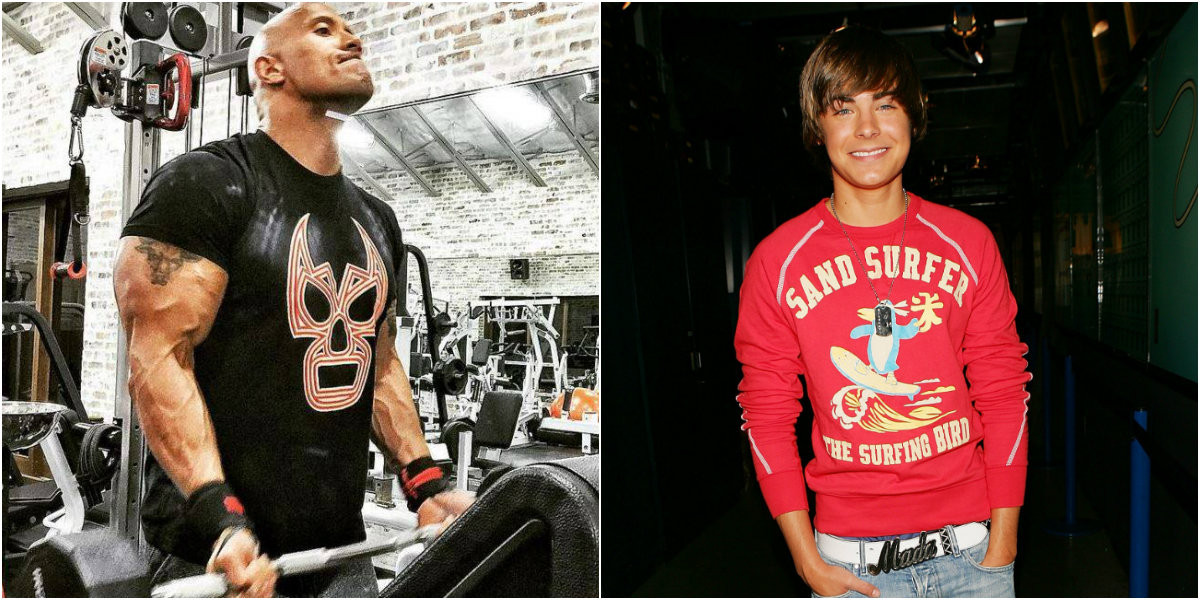 Ce se intampla cand te antrenezi cu The Rock :) Tranformarea incredibila a lui Zac Efron