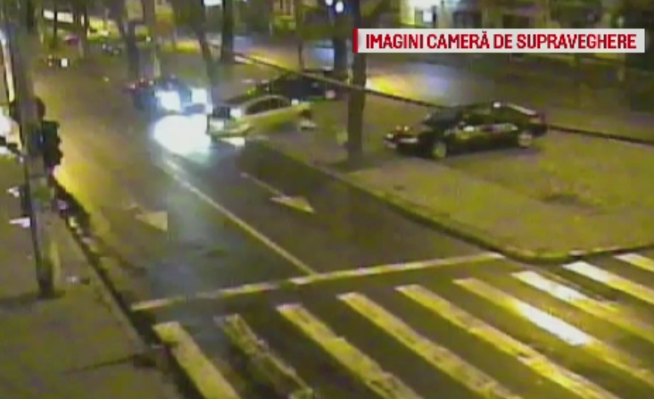 Accident filmat in Braila. Un sofer de 27 de ani a intrat cu masina intr-un automobil de pe banda alaturata