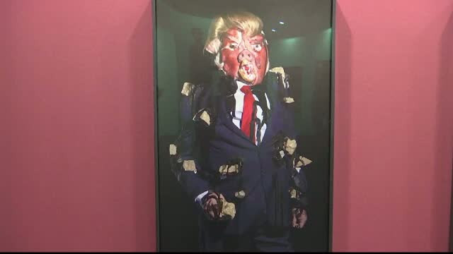 Donald Trump, sursa de inspiratie pentru un artist britanic. Cum apare acesta intr-o galerie de arta din Hong Kong