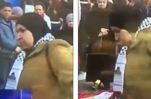 Gestul revoltator al unei femei ce poarta val pe cap, la memorialul de la Bruxelles, filmat. Ce face cu un steag israelian