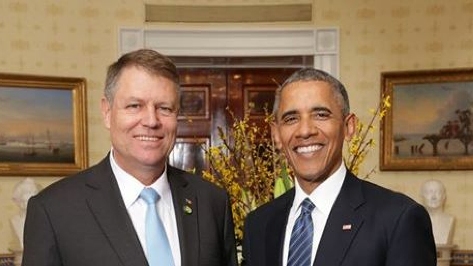 Klaus Iohannis s-a intalnit cu Barack Obama, la Casa Alba. Discursul sustinut de presedintele roman despre securitate