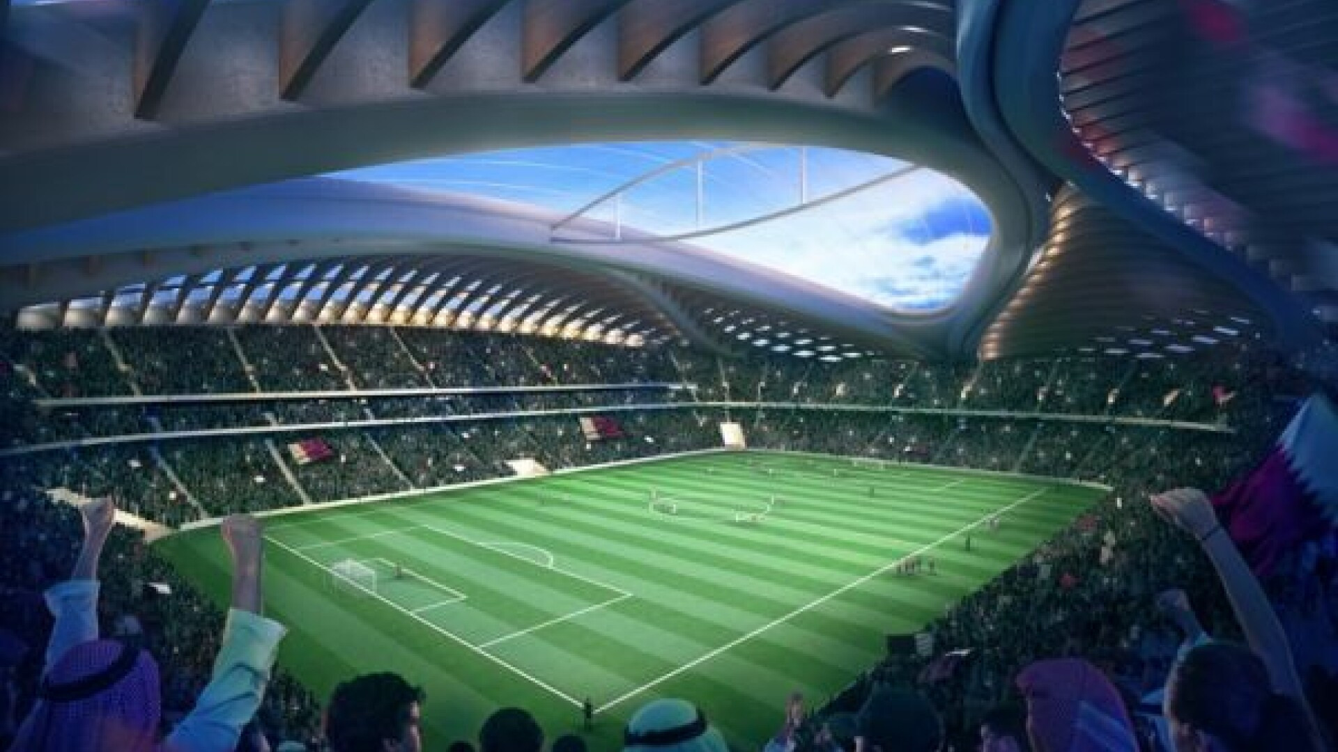 Stadionul Campionatului Mondial de fotbal din Qatar - un proiect in constructie 2022