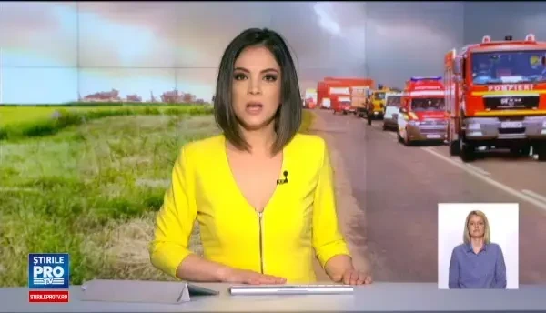 O cisterna cu 40 de tone de acid sulfuric s-a rasturnat langa Campina si a luat foc. Zona, izolata pe o raza de 1 km