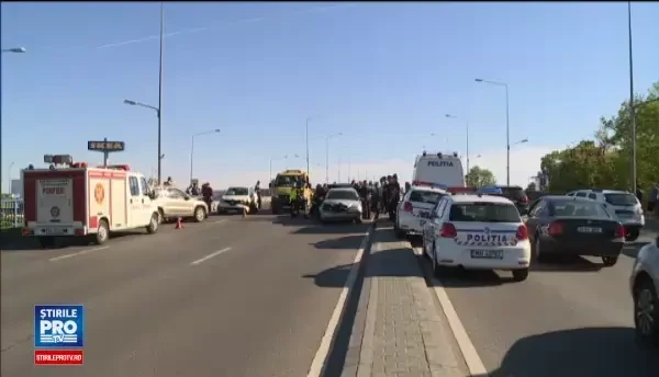 Carambol cu 7 masini pe DN1, la iesirea din Bucuresti. Trei copii au ajuns la spital: care este starea lor acum