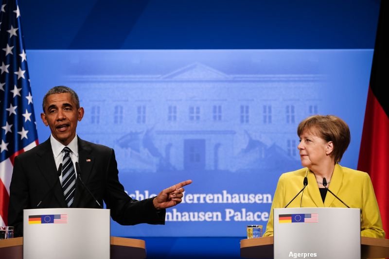 Intalnire Barack Obama si Angela Merkel