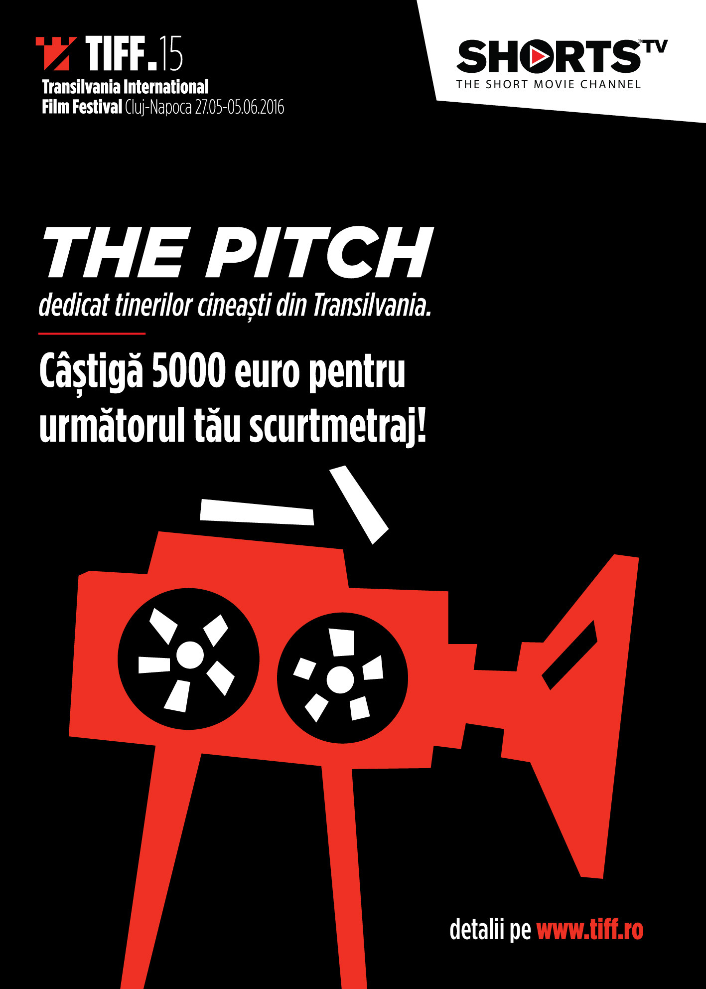 Concursul The Pitch ajunge in Transilvania, la TIFF. Premiul: 5.000 de euro pentru un scurtmetraj
