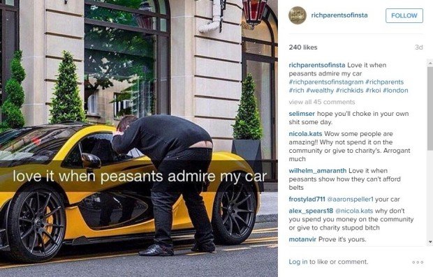 Copiii bogati de pe Instagram au de acum rivali chiar in...parintii lor. A aparut contul Rich Parens of Insta