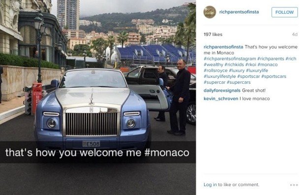 Copiii bogati de pe Instagram au de acum rivali chiar in...parintii lor. A aparut contul Rich Parens of Insta