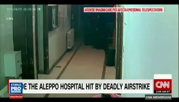 Momentul in care un spital de copii din Siria e bombardat de fortele guvernamentale. Assad nu renunta la orasul Alep