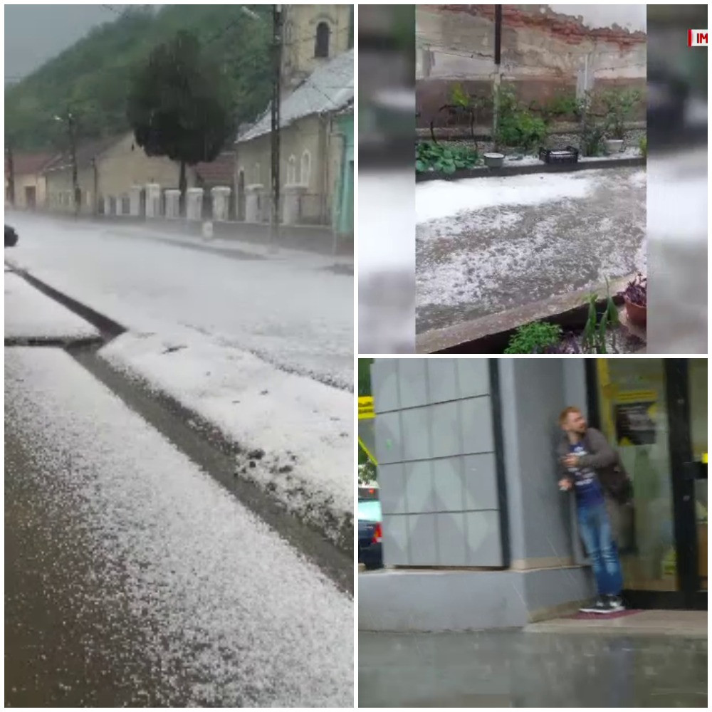 Pagube materiale importante dupa furtuna si grindina care au lovit sudul tarii. "Frunza se sfarama ca tutunul uscat"