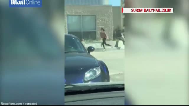 Femeie atacata in plina strada de o gasca. Imaginile au strans mii de vizualizari