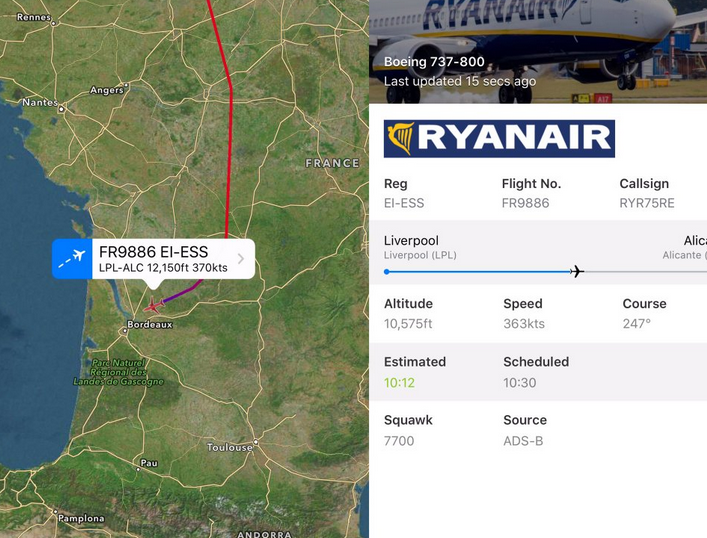 Doua aeronave Ryanair si Germanwings au cerut aterizare de urgenta la Bordeaux