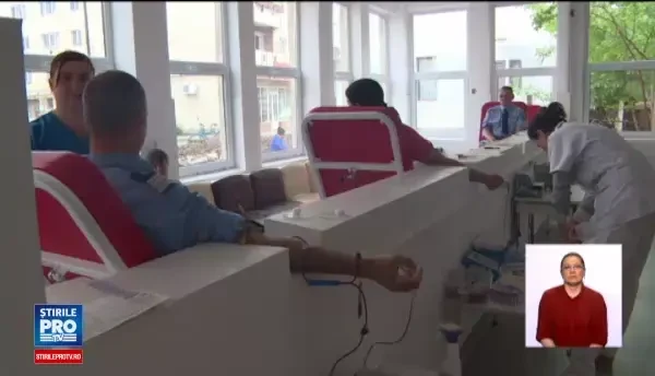 Jandarmii de la Targu Jiu au mers sa doneze sange. Situatia din spitale este dramatica din cauza numarului mic de donatori