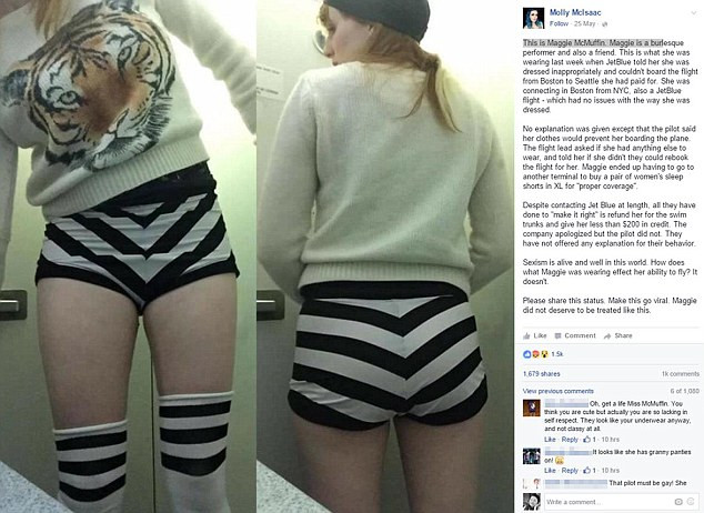 Aceasta tanara nu a fost lasata sa urce in avion pentru ca era "indecenta". Cum era imbracata. FOTO