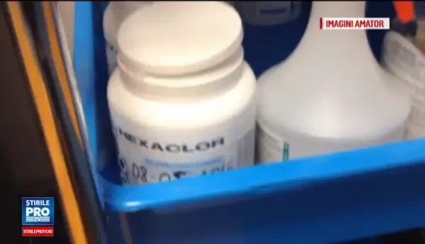 Un spital din Romania INCA ar folosi dezinfectanti Hexi Pharma. Explicatia incredibila a conducerii la vederea imaginilor