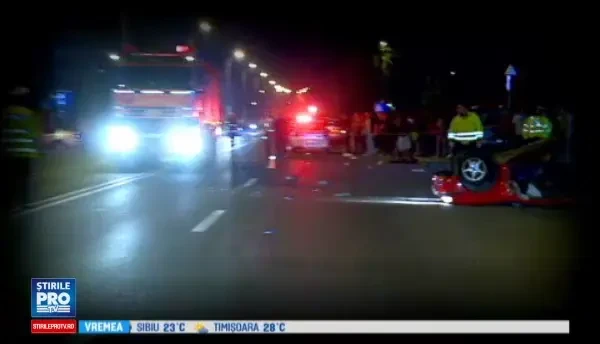 Accident grav in Constanta. O masina care a intrat pe contrasens s-a rupt in doua: un mort si patru raniti