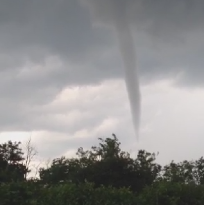 Tornada violenta filmata in judetul Calarasi. Imaginile surprinse de un localnic. VIDEO