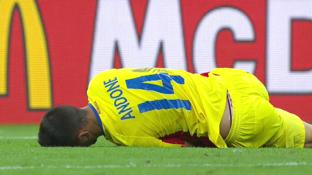 UEFA EURO 2016. FRANTA - ROMANIA. Florin Andone cere penalty in minutul 37