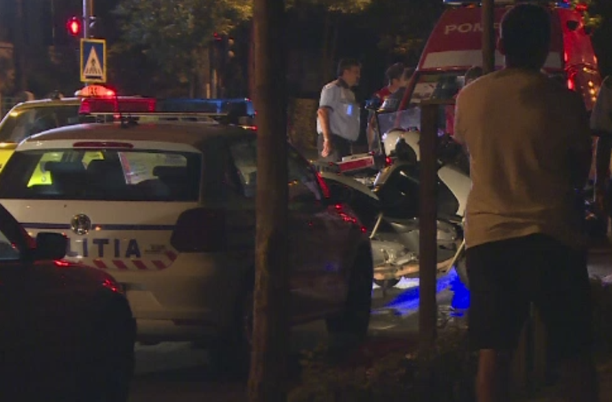 Masina a IPJ Ilfov, implicata intr-un accident in lant in Bucuresti. Ce a declarat soferul vinovat