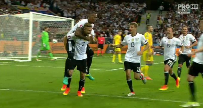 Germania-Ucraina. Gol Mustafi