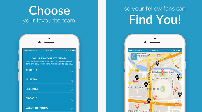 Aplicatia creata de romani prin care suporterii la UEFA Euro 2016 se pot gasi intre ei. De unde o puteti descarca gratuit