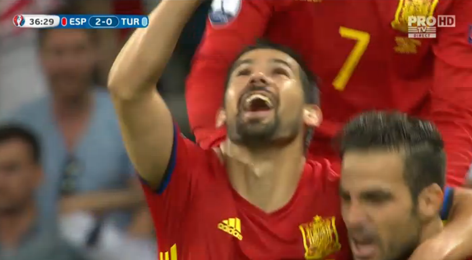 Spania - Turcia. Gol Nolito