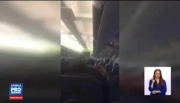 Panica la bordul unei curse Milano-Bucuresti, mastile de oxigen au cazut de urgenta. Explicatiile companiei Blue Air