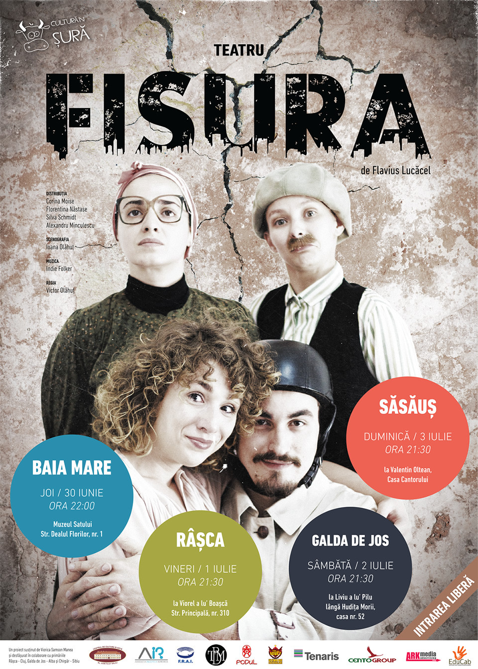 La tara se anunta o vara culturala. Caravana teatrala „Cultura'n sura” porneste prin Transilvania la sfarsitul lunii iunie