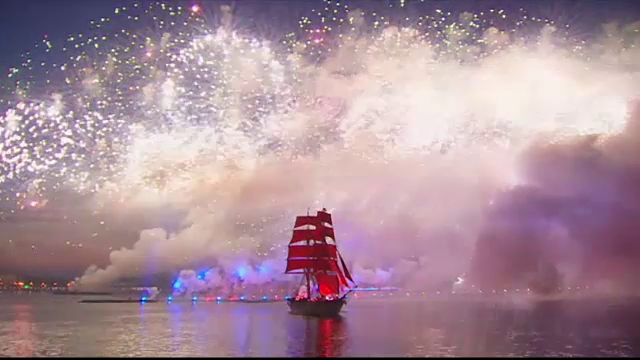 Ceremonie spectaculoasa la Sankt Petersburg cu ocazia incheierii anului scolar. Ce simbolizeaza vasul cu panze purpurii