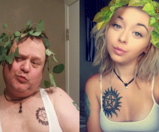 Legatura geniala dintre aceste doua fotografii. De ce s-a pozat barbatul din imagine asa :)