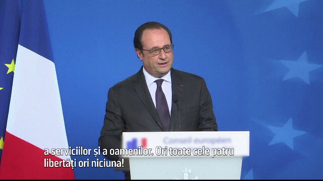 Francois Hollande la Bruxelles