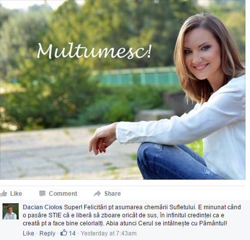 Premierului i-a fost furata identitatea pe Facebook. Ce mesaj i-a lasat falsul Ciolos unei vedete TV