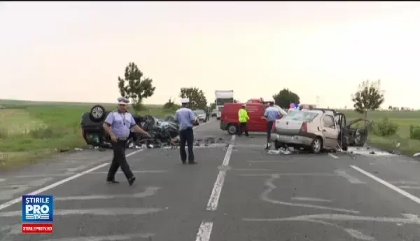 Accident grav in Buzau, dupa ce o masina inmatriculata in Ucraina a intrat pe contrasens. O femeie a murit nevinovata