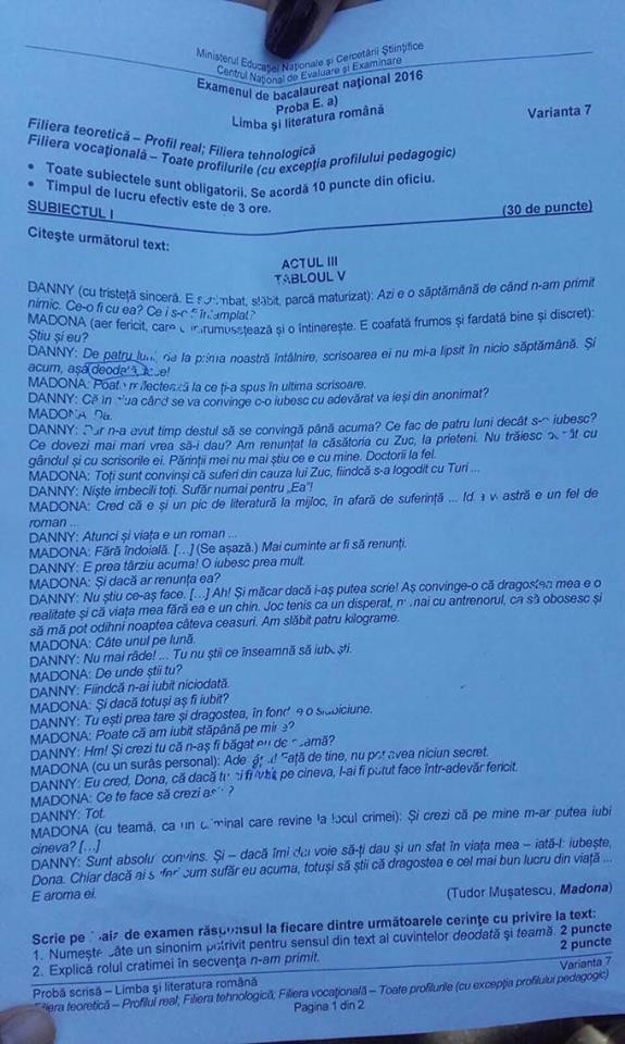 Limba Romana - profilul REAL