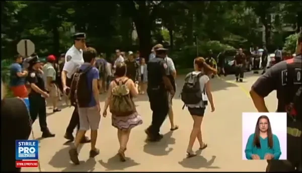 Explozie in Central Park, in timpul inmormantarii lui Elie Wiesel. Un tanar este in stare critica