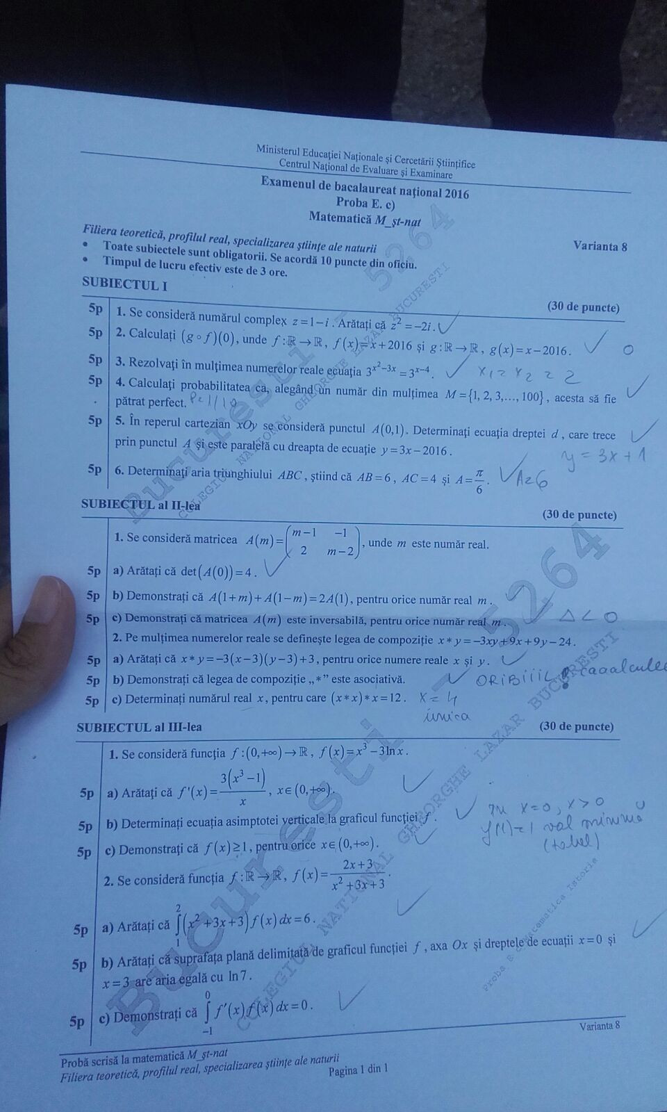 Matematica stiintele naturii