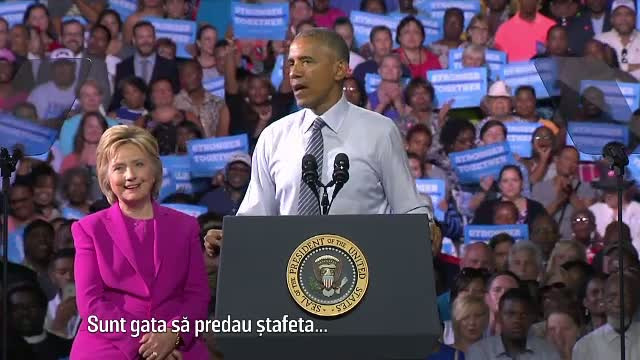Barack Obama isi arata toata sustinerea pentru Hillary Clinton: "Sunt gata sa predau stafeta. Si stiu ca ea o va primi"