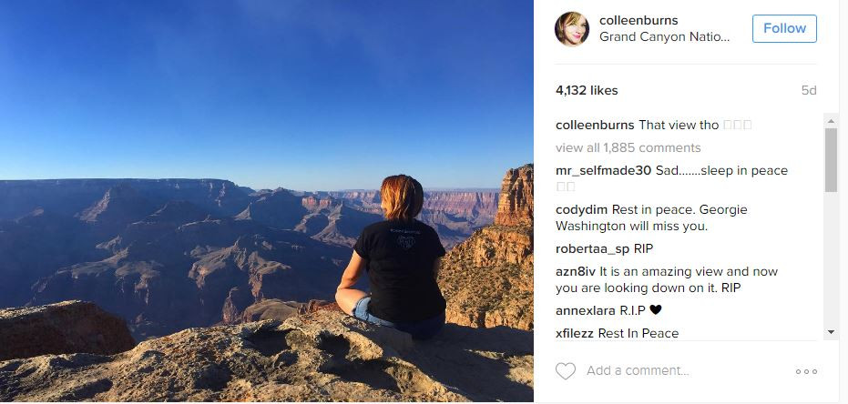Tragedie in Marele Canion, dupa ce o femeie a alunecat de pe stanci si a murit. Imaginea postata cu cateva ore inainte