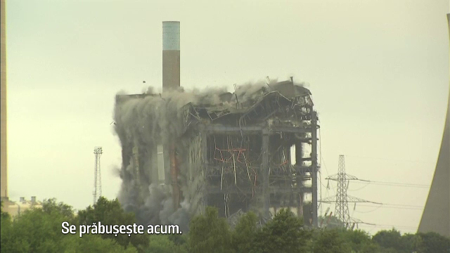 Centrala electrica din Marea Britanie, demolata prin implozie. Tragedia care a avut loc cu 5 luni in urma, in acel loc