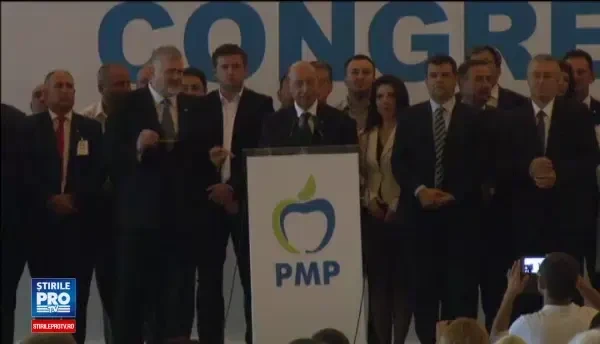 PMP si UNPR si-au oficializat fuziunea. Traian Basescu: Apare o a treia forta politica consistenta