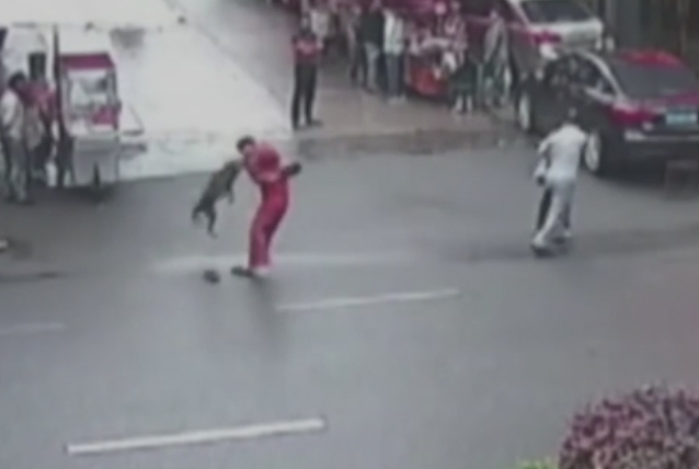 Panica intr-o piata din China. Politistii au impuscat un caine care a atacat 20 de persoane