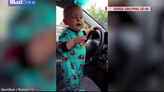 Reactia acestui bebelus cand mama lui da muzica mai incet. Cum danseaza micutul pe hip-hop