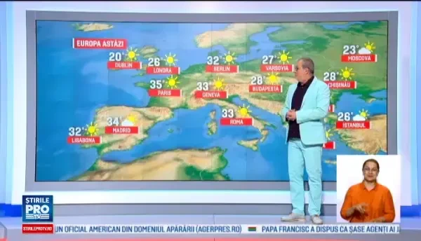 Vremea calda, in aproape toata tara, la sfarsit de saptamana. Vant si posibile averse, pe litoral