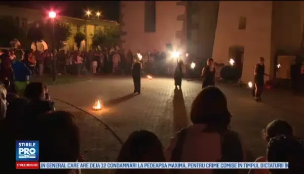 Noapte alba la Biserica Evanghelica din Bistrita. Spectacolul la care au asistat sute de vizitatori