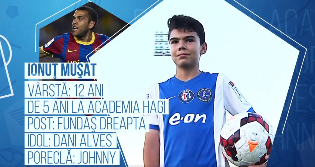 Campionii Viitorului | Hagi vrea sa-l propuna in cativa ani pe noul Dani Alves. Pustiul roman care viseaza sa-i calce pe urme brazilianului