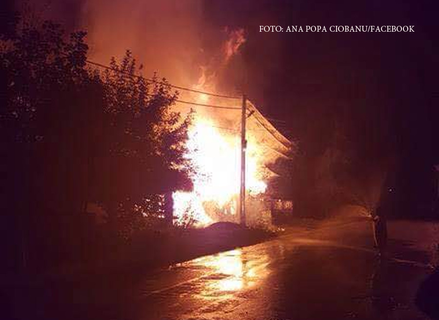 Incendiu de proportii in cartierul Tei din Capitala, dupa ce o persoana a aruncat o tigara la intamplare